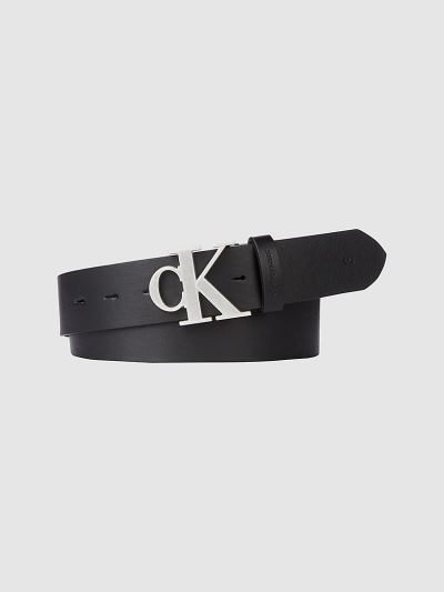 Calvin Klein Táskák & Kiegészítők HU110099 | Calvin Klein Bőr Logo Férfi Öv Fekete